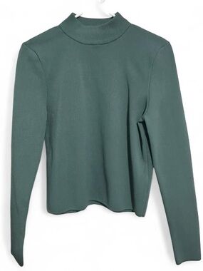 Women’s Mock Turtleneck Long Sleeve Top in Teal